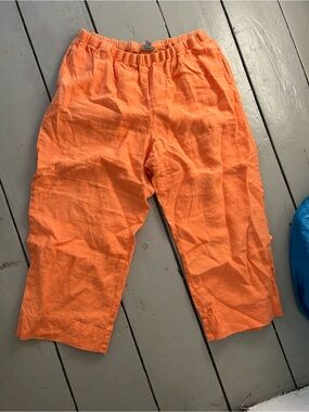 J. Jill orange linen pants xl
